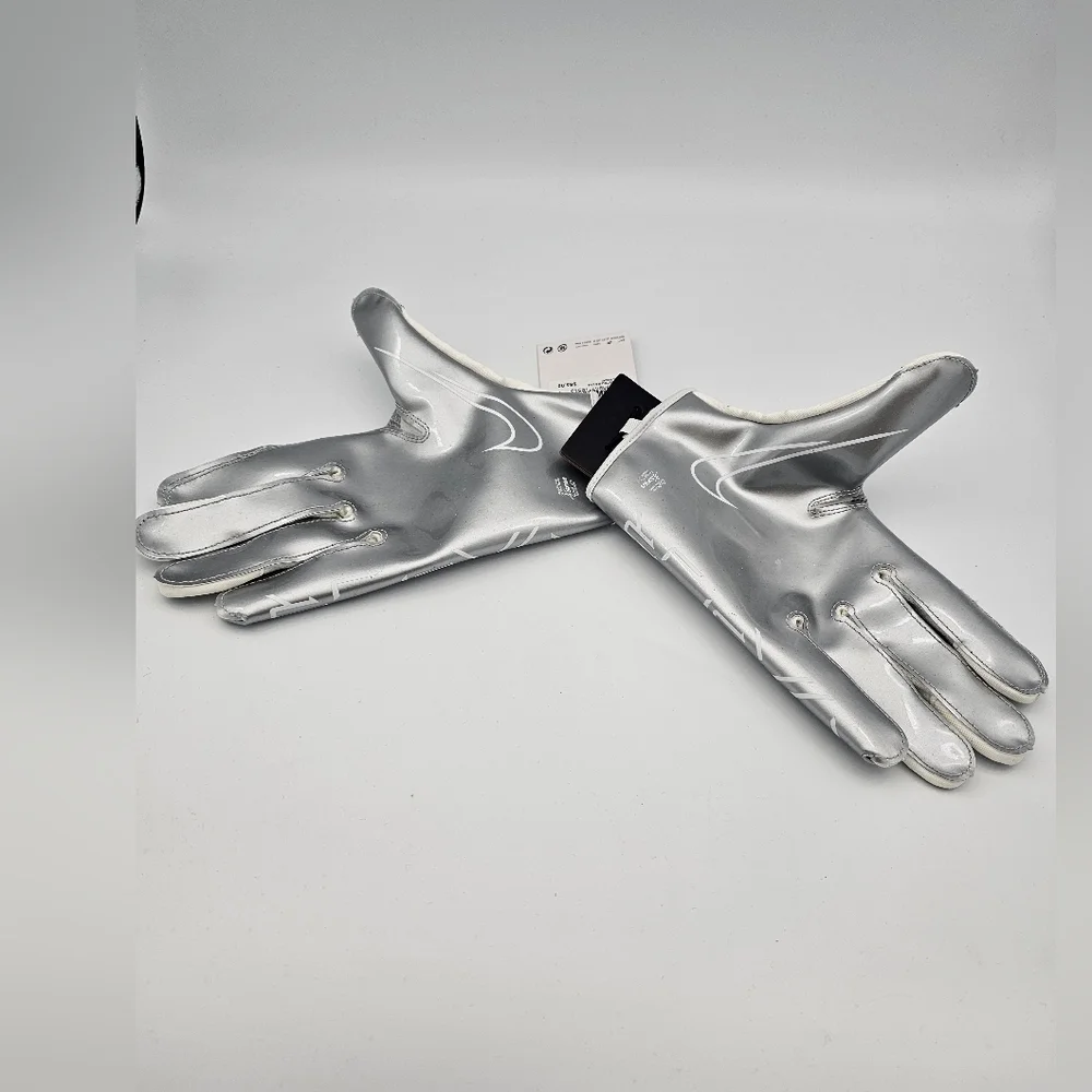 Nike Vapor Jet 7.0 Football Gloves Silver-White Unisex Size 2XL DR5111-145